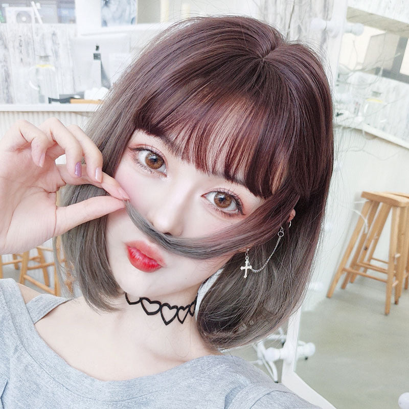 Korean Style Aoki Bangs Wig Set