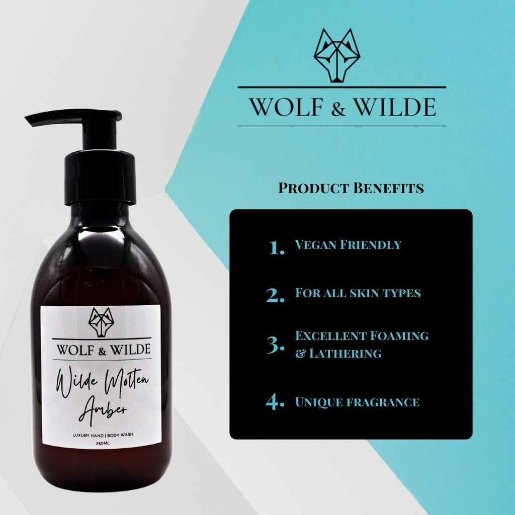 Wilde Molten Amber Luxury 2 In 1 Liquid Soap - Hand & Body 250ML